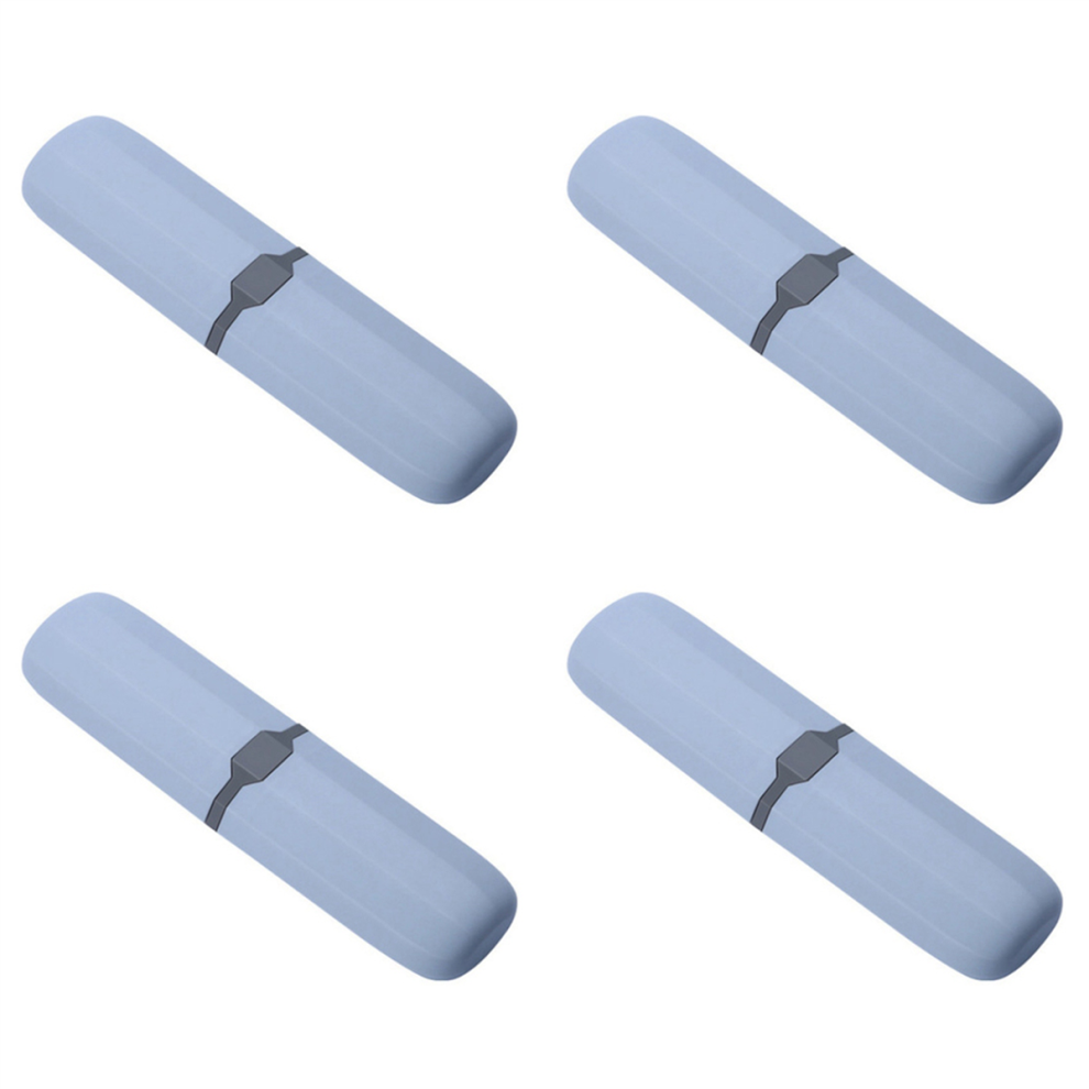 Bez Marki Blue Toothbrush Case Stretchable Toothpaste Holder