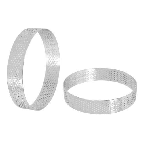 4 Pcs Circular Porous Bottom Tower Pie Cake Mould ,10cm 1