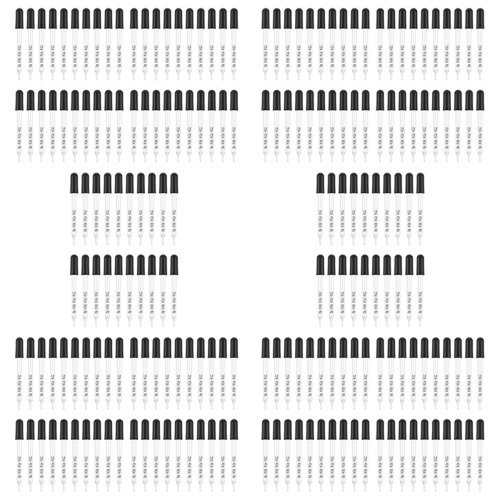 20 kpl 1 ml lasiset tiputtimet, silmätippipipetit mustat