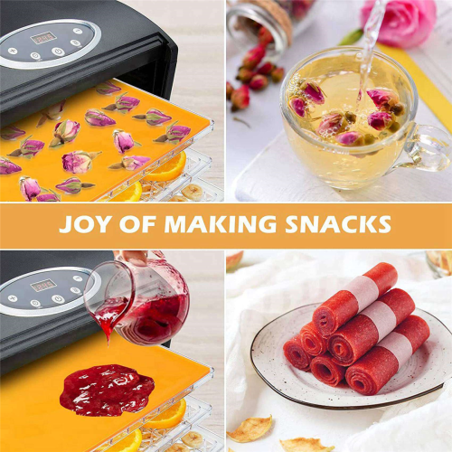 4PCS Silicone Dehydrator Sheets Dehydrator Mats with Scraper 2