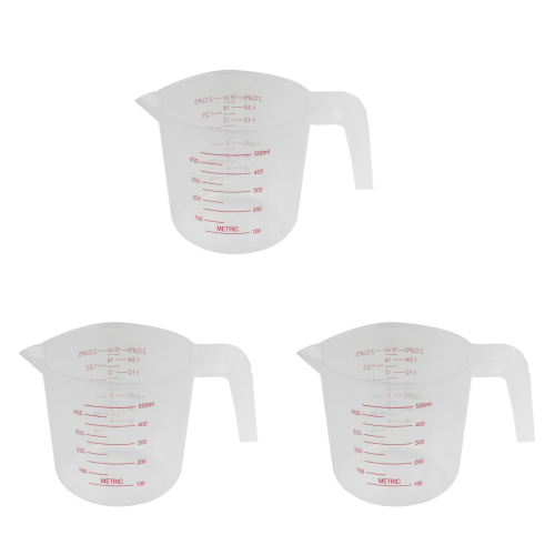 500ml Lab Measuring Jug Pitcher Plastic Handle Pour Spout Container