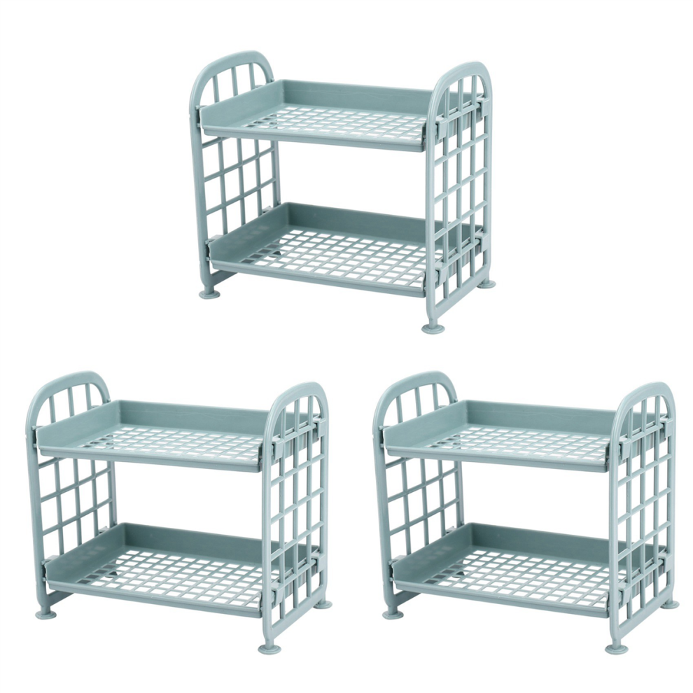 Étagères de rangement, étagère à 2 niveaux, étagère de cuisine, organisateur de salle de bain