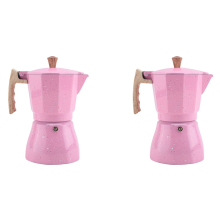 Kávovar na latte mocha percolator pot 300 ml ružový