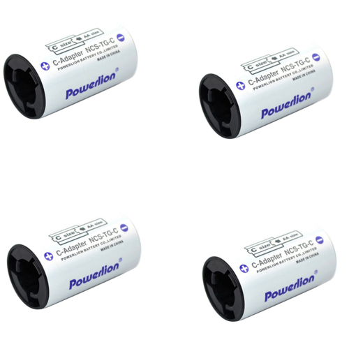 C Size Battery Adapters, AA to C Size Battery Spacer