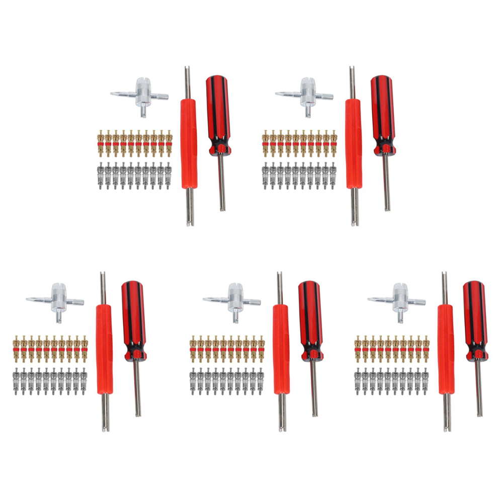 20 Pezzi Di Nuclei Valvola, Rimozione Nucleo Valvola A Doppia Testa Singola, Strumento Di Riparazione Pneumatici