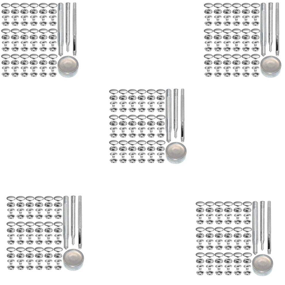 72Pcs 15Mm Stainless Steel Fastener Snap For Boat Canvas Silver 4854095374739