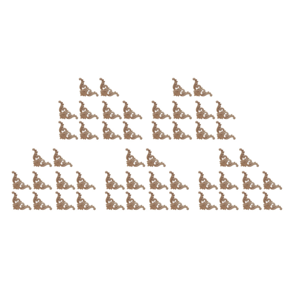 10 Pezzi Di Decalcomanie Per Intaglio Del Legno, Modanature Intagliate In Legno, Applique Angolari