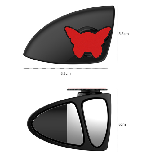 360 Degree Rotation Three Sided Blind Spot Mirror Left 2