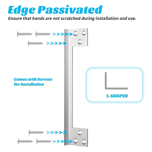 2 Pcs Door Latch Guard Plate Outswing Angle Latch Protector 11Inch 2