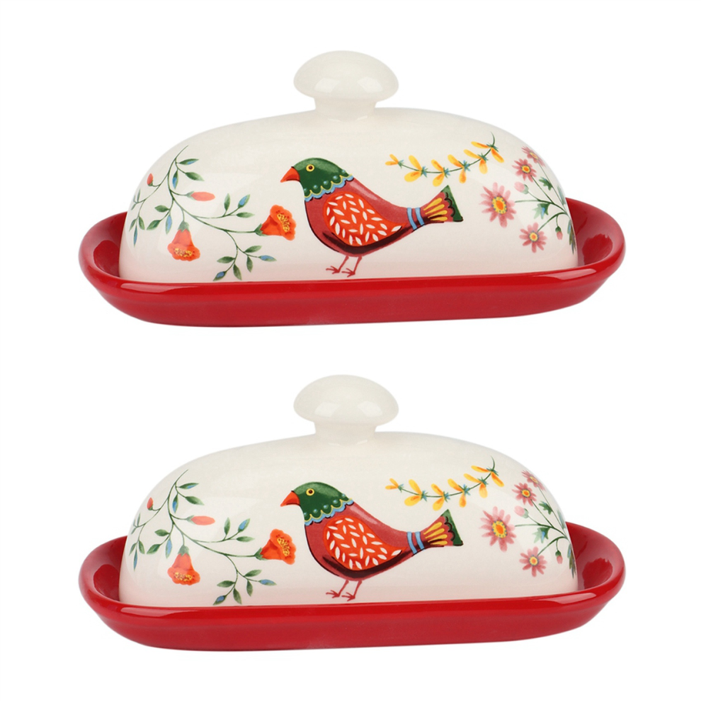 Contenitore Per Alimenti Burriera Con Coperchio Stoviglie Da Cucina Piatto Per Formaggi A