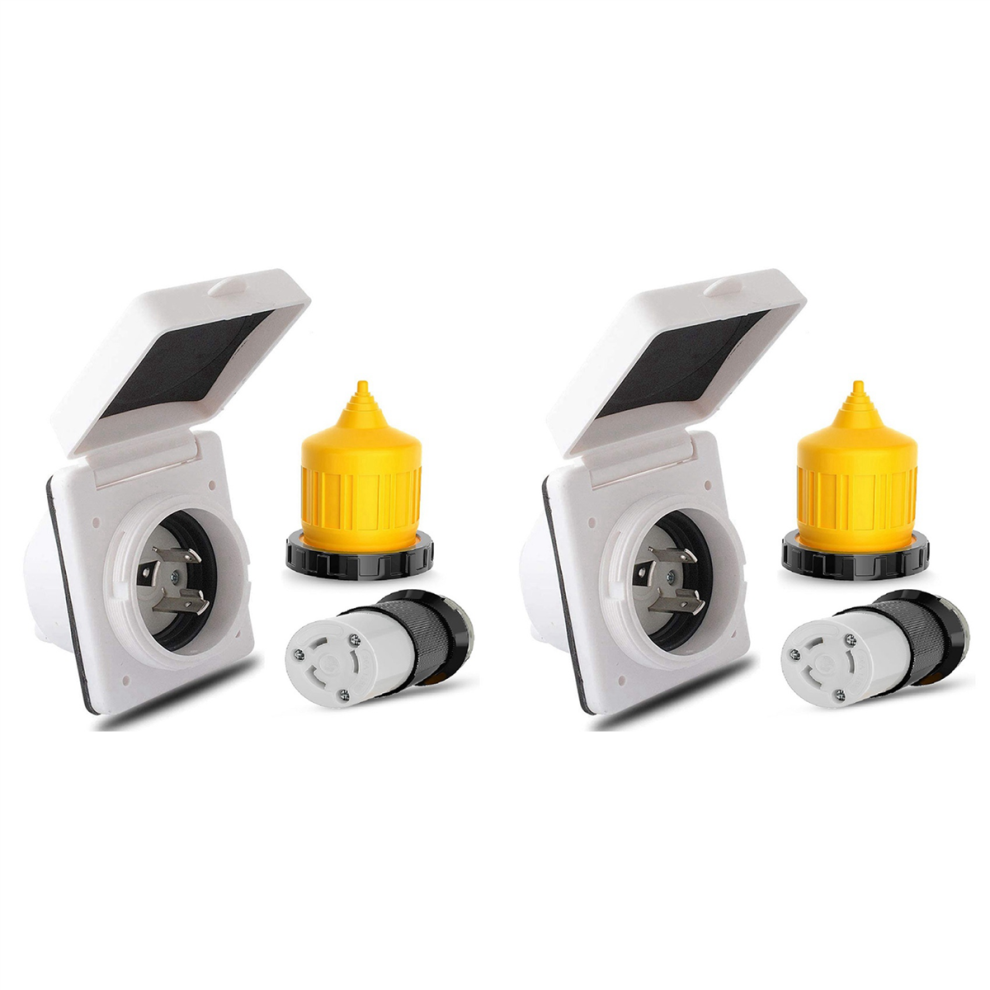30AMP Rv-Stroomaansluiting, Walstroomset Met Beschermer Voor Opstartkabel-image