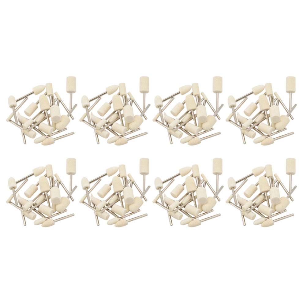 20Pcs Wool Felt Mandrel Buffing Bits Grinder Tool 1/8 Inch Shank 4854095377600