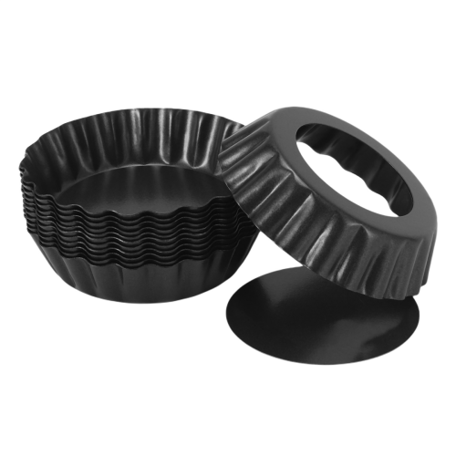 12 formas para tortas de ovo, mini formas para tortas de 3 polegadas, ferramenta para assar em forma de lata 2