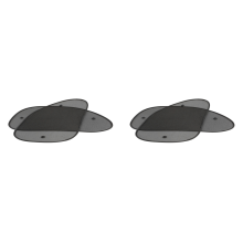 2 peças de proteção solar para janela de carro, proteção UV, proteção lateral traseira para crianças, preto
