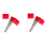50Pack Marking Flags, Red Yard Flags 15x4x5Inch, Marker Flags 1
