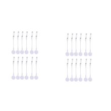 12 Pcs Beadable DIY Badge Reel Kit for Beads Blank Bar, White