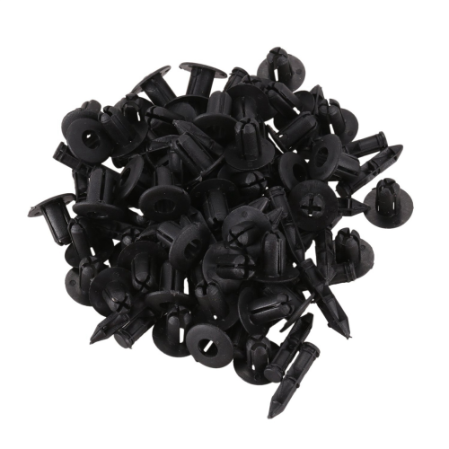 6mm x 12mm Plastic Rivets Car Push Clips 50 Pcs 1