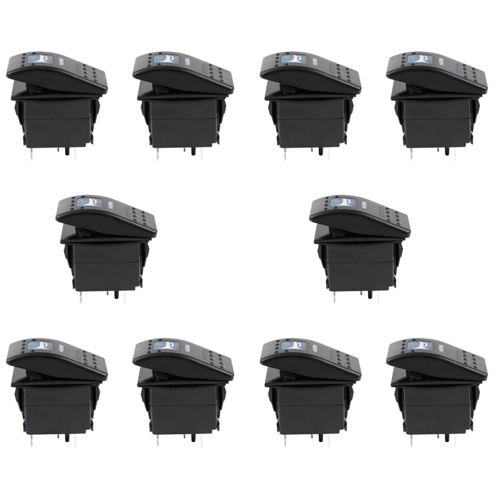 Horn Pattern Led 12V/20A 24V/10A Rocker Switch Blue/Light 4854095386237