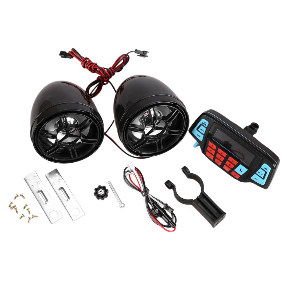 Motorcycle Mp3 Music Player Audio Bluetooth Stereo Speaker System 4854095385827