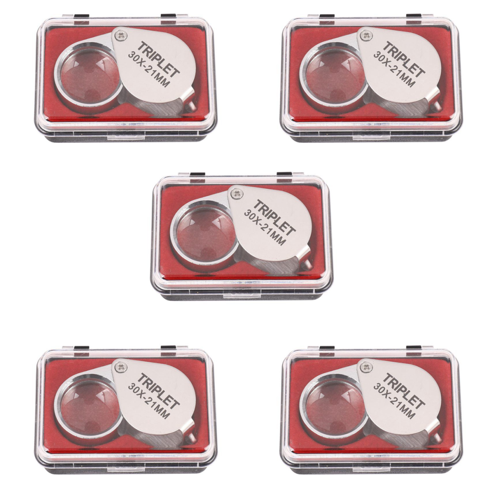 Bez Marki Gold Portable 30X Power 21Mm Jewelers Magnifier Eye Loupe Glass