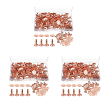 50 Sets Copper Rivets and Burrs, for Belts Leather DIY Craft 1/2 Inch