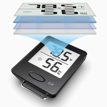 Humidity Gauge, Room Thermometer Hygrometer, Mini Size, Black,1 Packs