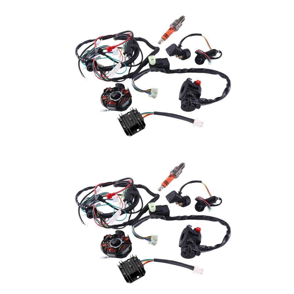 Atv Wiring Harness Kit, With Cdi Stator Regulator For Gy6 125Cc Atv 4854095388507