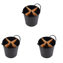 Portaposate da cucina, portacoltelli, portaoggetti separato, nero