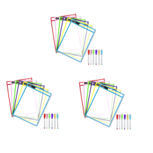 6-pack herbruikbare whiteboardhoezen, diverse kleuren beschermhoes
