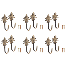 Maple Leaves Curtain Tassel Hooks Door Wall Hook Bronze