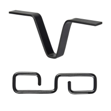 Zwarte V-vormige regenkettingadapter met S-vormige haak, voor