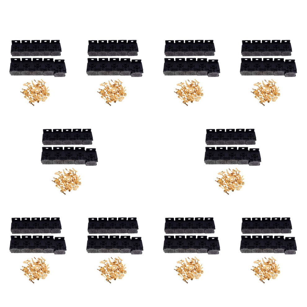 Car Auto 30A-80A Relay Bracket With 50Pcs 6.3Mm Terminals For Car 4854095399404