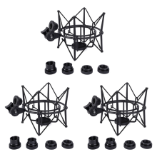 Soporte de micrófono con amortiguación ajustable (negro)