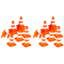 10 peças de cones de estrada em miniatura, cones de construção, cones de trânsito para crianças, brinquedos