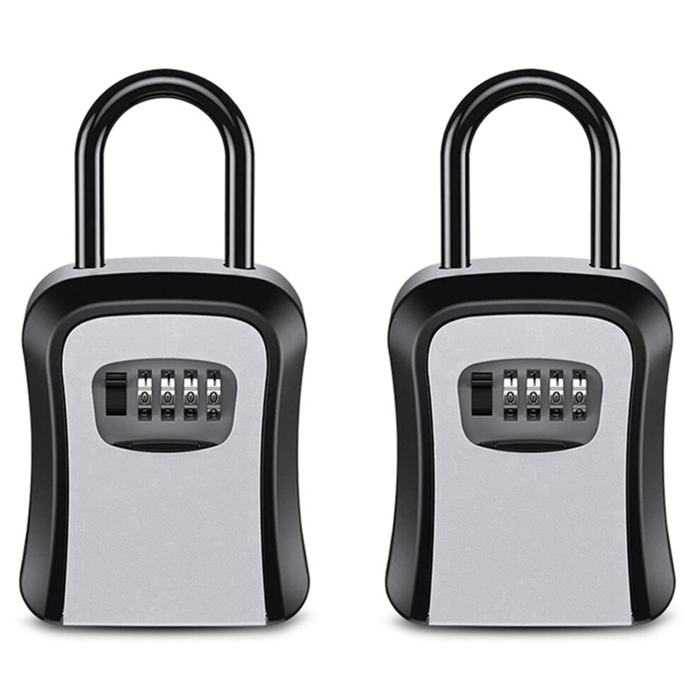 Outdoor Password Key Extended Locking Hook 4 Digit Code Box Grey 4854095303883