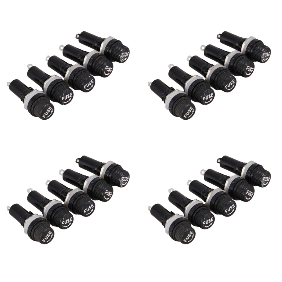 5 Pcs Ac 125V 15A 6 X 30Mm Panel Mount Fuse Holder 4854095309083