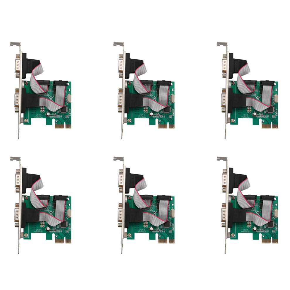 Scheda Adattatore Controller PCI-E Express Dual Serial DB9 RS232 A 2 Porte