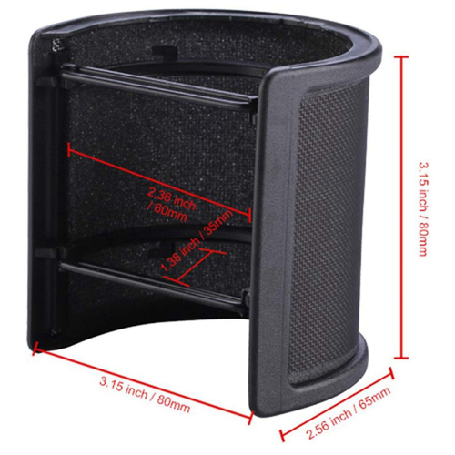 Microfoon schokdemper met microfoonfilter schokdemper houder clip 2
