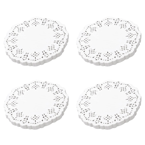 Lace Doilies Paper 100 Pcs,4.5 inch Liners for Cake,Tableware Display