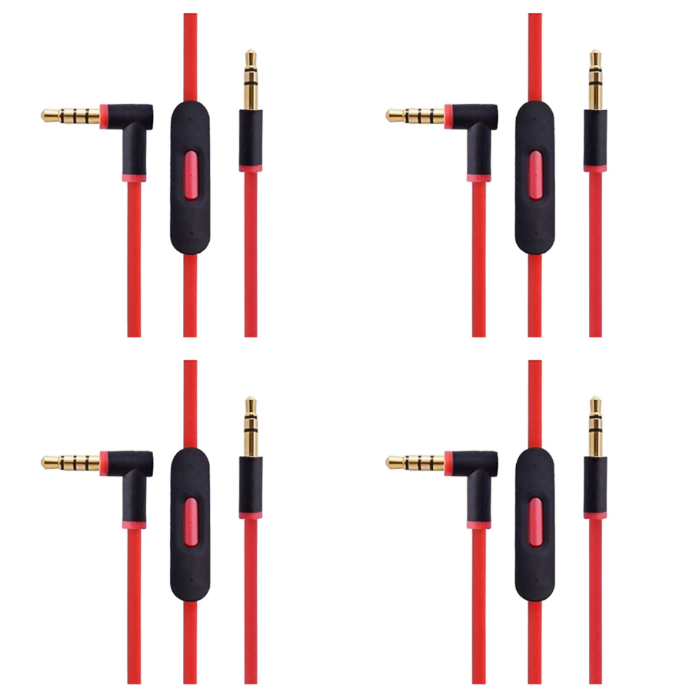 Audio Cable For By Headphones With Line Mic For Studio Red 4854095313240