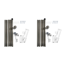 6.4Ft Flag Pole+Adjustable Bracket for Garden for House