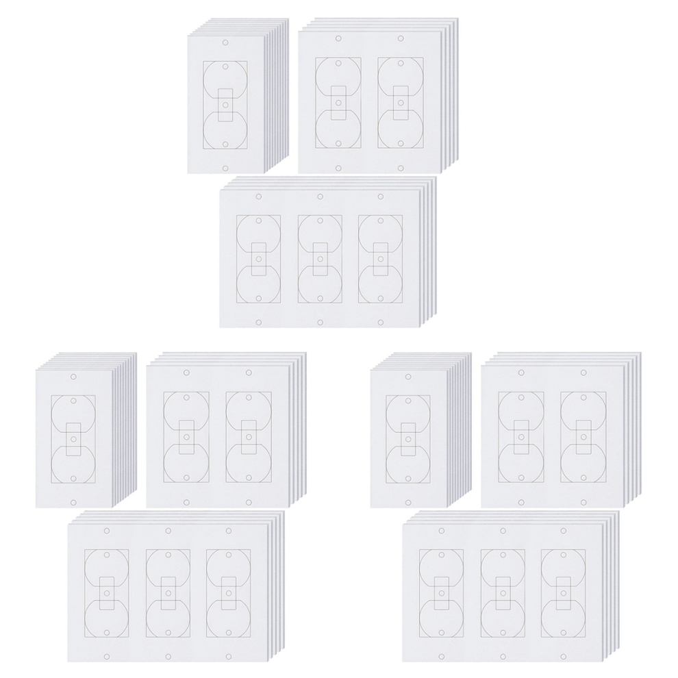20Pcs Wall Insulation Outlet Insulators Sealers For Light, Switch 4854095319211