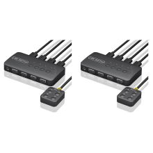 Switch KVM Switch USB Controlador Compartilhado Adaptador 4 Entradas 4 Saídas