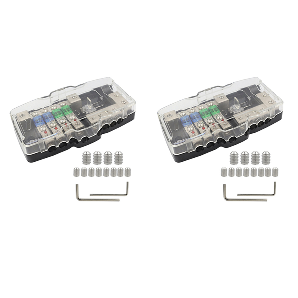 Fused Power Distribution Block Car Audio 4 Way Fuse Block For Auto 4854095320545