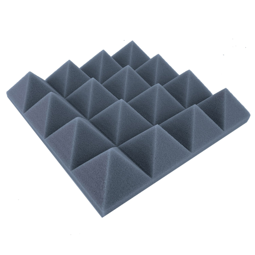 Pyramiden-Schalldämmplatten zur Schallabsorption, Schwarz + Grau 2