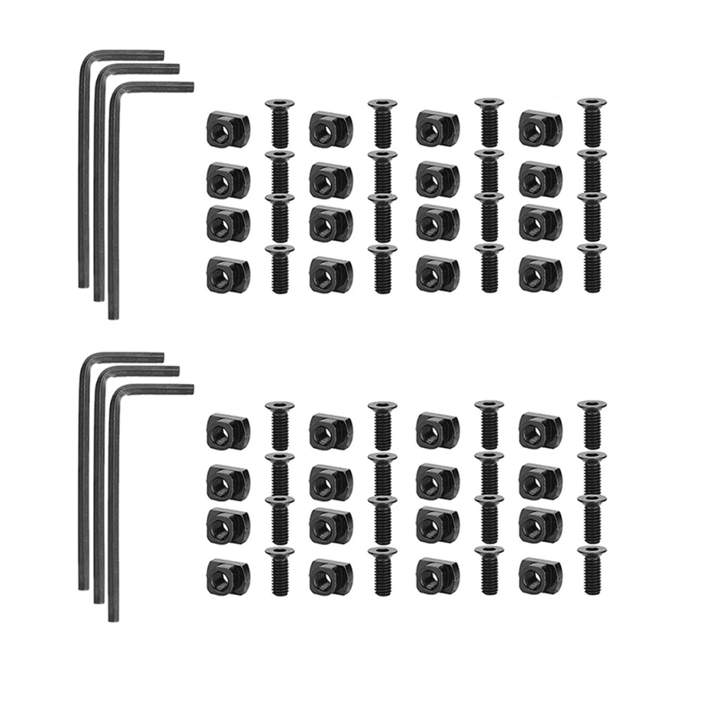 Photos - Nail / Screw / Fastener Markenlos 16 Pack M 4 T-Nut Metric Camming Screw Replacement Sets 