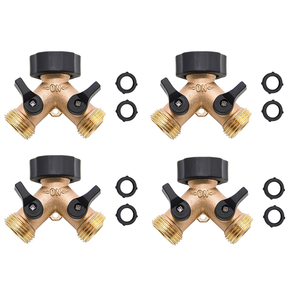 Valvola Di Irrigazione A Y Femmina Da 3/4 Con Rubinetto Da Giardino A 2 Vie In Ottone, Divisore D'acqua