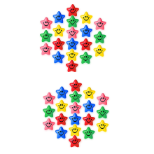 20 peças de bolas antiestresse com sorriso em forma de estrela, mini bola de espuma com sorriso em forma de estrela