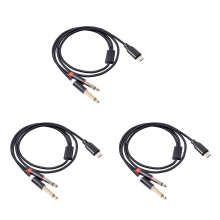 Kabel USB C na duální 6,35 mm audio Type-C na duální 6,35 mm, 1 metr