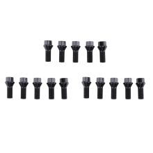 5 pernos de bloqueo de rueda M14 x 1,25 negros para X3 X5 E70 E71 F20 F25